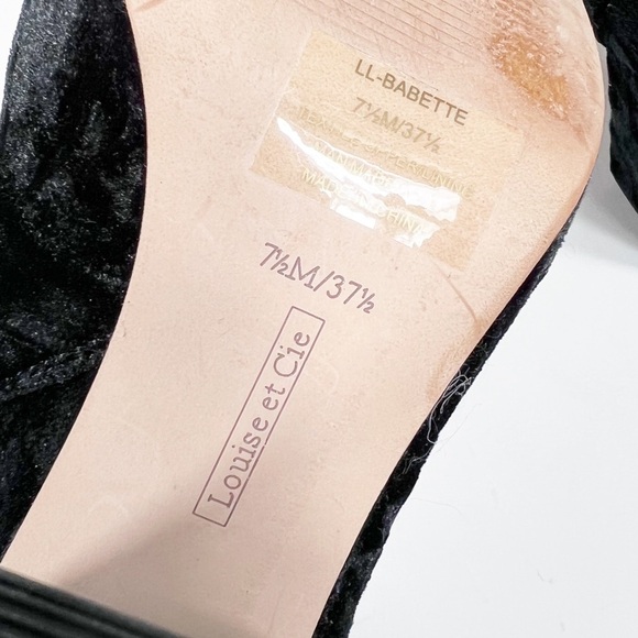 LOUISE ET CIE Babette Textured crushed velvet Block Heeled Boot with side Zip - Picture 3 of 9